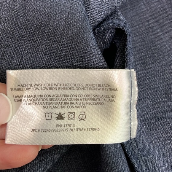 Orvis short sleeve blue shirt - Picture 7 of 8